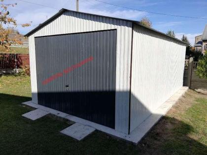 Blechgarage 4x6 m Garage KFZ Lager Schuppe | mit Aufbau Anthrazitgrau