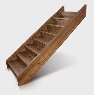 SCHÄTZUNG FREITRAGENDE TREPPEN ZUR SELBSTMONTAGE TYP U, L MASSIVHOLZ