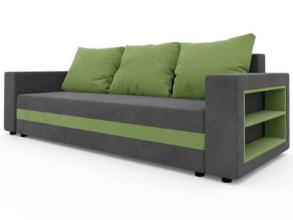 Sofa Sydney Schlafsofa mit Regalen Wohnzimmersofa ausziehbar mit Schlaffunktion