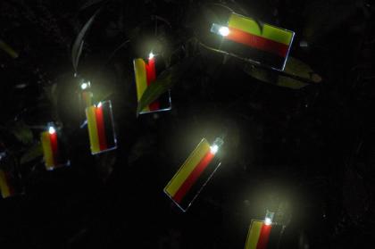 Solar Lichterkette, 20 Deutschland Flaggen-Motiv, 8, 70 m lang