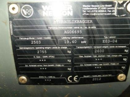 Neuson Wacker 2503  -  2021