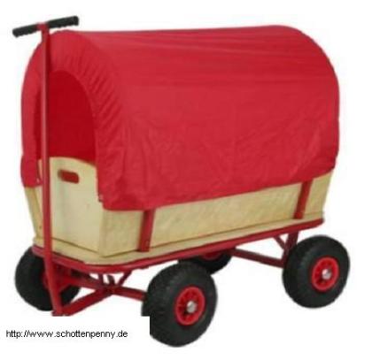Ideal für Zeitungs/Prospektverteiler Bollerwagen mit Regenschutz