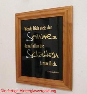 Hinterglasvergoldung , einzigartig, zeitlos, edel !