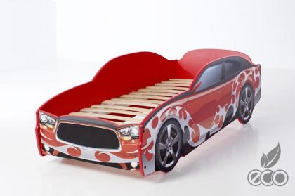 Babybett Kinderbett Jugendbett Autobett Holz Bett 5 FARBEN Dodge 170/ 74 Matratz