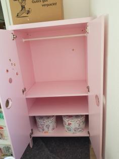 Ikea Busunge Kinder Kleiderschrank rosa
