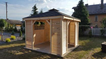 GARTENHAUS GARTENLAUBE KLEBEDACH aus HOLZ KIELCE 3.5X3.5