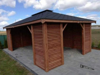 GARTENHAUS HOLZ FÜR DEN AUßENBEREICH HOLZPAVILLON KIEFERNSCHUPPEN 6x4m