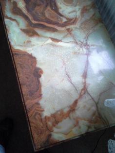 Edelstein Onyx Tisch Set Orginal Kölner Messe 1970