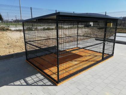 Hundezwinger 3x2 goldene Eiche/ Walnuss