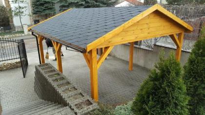 HOLZÜBERDACHUNG FÜR AUTO GARAGENVORDACH GARTENHAUS 3, 5x5m