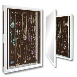 Schmuckschrank Bilderrahmen und/ oder Vitrine - All-in-One ! Weiss