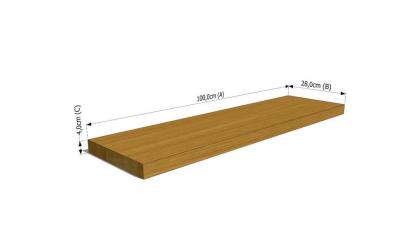 HOLZTREPPENSTUFEN MASSIVSTUFEN EICHENHOLZ BEIZE UNBEMALT 100x28x4cm