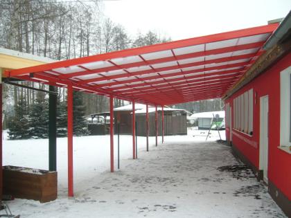 -> große ÜBERDACHUNG 6,8 x 9 x 2,5/2,2 - aus Polen von BLASK   <-
