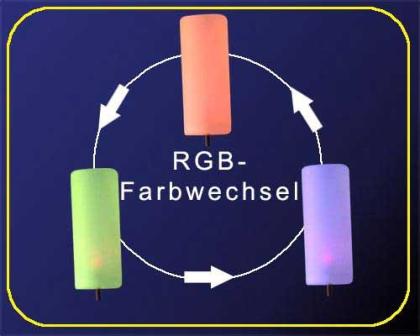 Solar Stableuchte Blume, 80 cm, LED-Farbwechsel