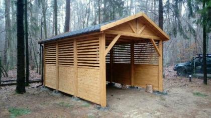 HOLZÜBERDACHUNG GARAGENVORDACH GARTENHAUS 3, 5x5m NEUWARE