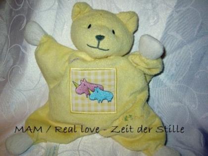 Suche MAM Real Love Schmusetuch Bär in gelb