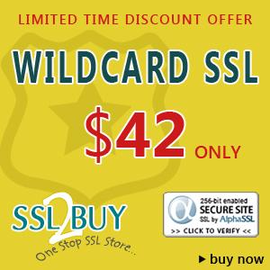 Suche nach günstigen Wildcard SSL! SSL2BUY bietet AlphaSSL Wildcard @ 42 USD