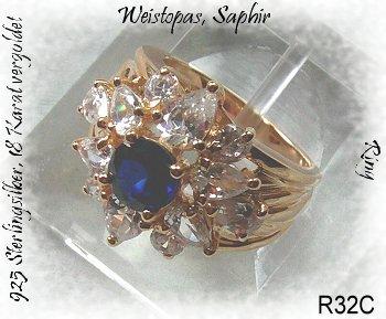 Schmuck, edler Saphirring