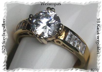 Edelsteinschmuck, edler Weistopasring