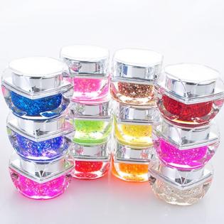 12 Farben 8ml UV Gel Farbgel Colorgel Nagelgel Unifarbe