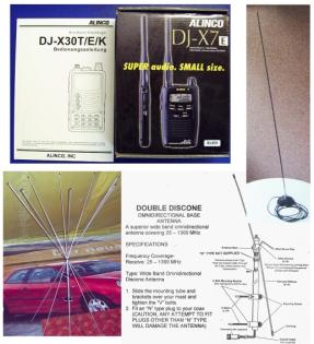 Breitbandempfänger Alinco, DJ-X7 + 2 Antennen