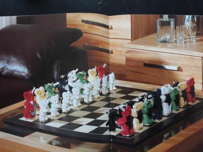 Steiff Schachbrett, 32 Figuren, Weltweit 1.000 Stück Limitiert, 