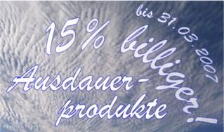Ausdauerprodukte 15% billiger