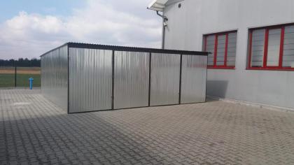 Blechgarage Garage Doppeltgarage Metallgarage, 6x5 m Blech verzinkt Stahl