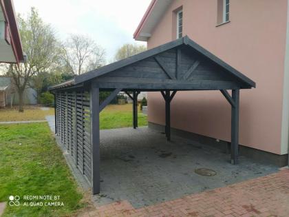 HOLZÜBERDACHUNG FÜR AUTO GARAGENVORDACH GARTENHAUS 5x5m