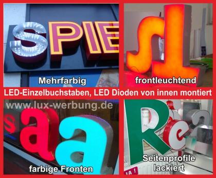 Leuchtreklame Leuchtwerbung Leuchtbuchstaben Leuchtkästen 3D LED Profilbuchstabe