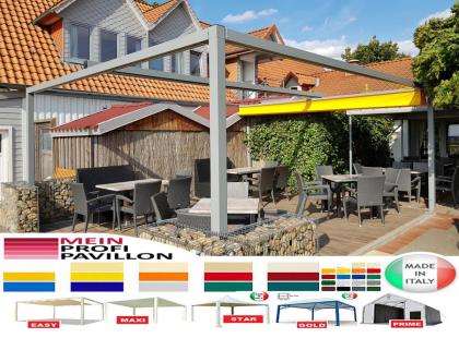Pergola 7x4 Pavillon Zelt Restaurant personalisierte Farbe Stahl Pvc Café Garten