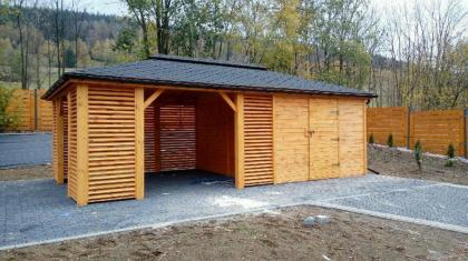 HANOVER HOLZHAUS MIT GARTENHAUS 2in1 HOLZSCHUPPEN WERKZEUGSHAUS KIEFERNHOLZ 7x4m