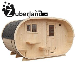 Fass-Sauna, Saunafass, Sauna Oval aus Fichtenholz