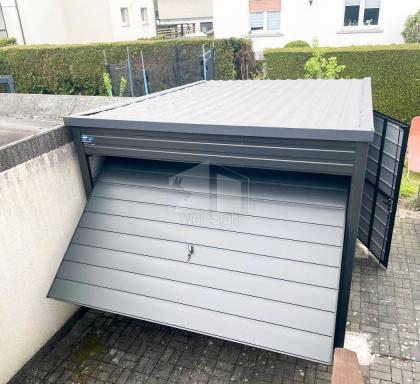  Blechgarage 3x4m Garage mit Schwingtor Metallgarage Fertiggarage GP100 