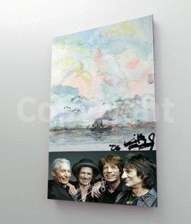 KEITH RICHARDS Kunstwerk 70x50 cm auf Leinwand mit Keilrahmen! Sensationelles Ro