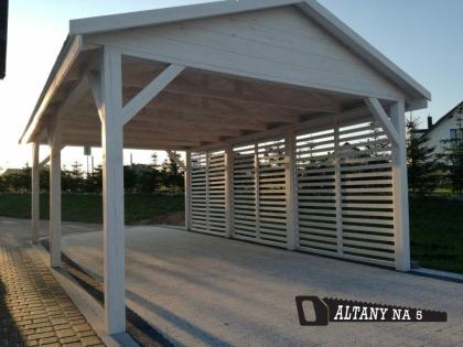 CARPORT GARAGENVORDACH HOLZÜBERDACHUNG FÜR AUTO HOLZGARAGE HOLZBAUSATZ 3, 5x6m
