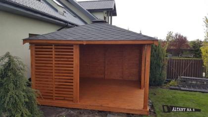 2-ECK GARTENHAUS BERLIN AUS MASSIVHOLZ FÜR AUßENBEREICH GERÄTEHAUS HOLZHAUS 4x5m