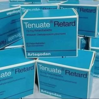 100 Stk von Tenuate Retard 75mg Tabletten; Gewichtsverlust, Diätpillen und Anti-