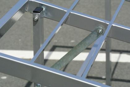 Aluminium Schrägtisch für Obst oder Gemüsestand