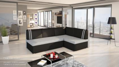 Sofa Couch Ecksofa Eckcouch Schlaffunktion Bettkasten - VERONA