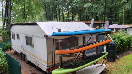 Wohnwagen auf Dauercampingplatz in 16244 Schorfheide zu verkaufen