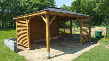 GARTENHAUS GARTENLAUBE AUS MASSIVHOLZ HOLZHAUS MIT IMPRÄGNIERUNG BERLIN 3x4m