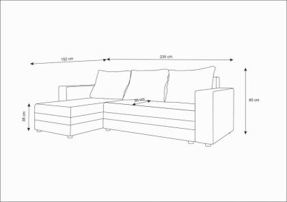 Sofa Wohnzimmersofa Schlafsofa ausziehbar Ecksofas mit Schlaffunktion 4 Farben