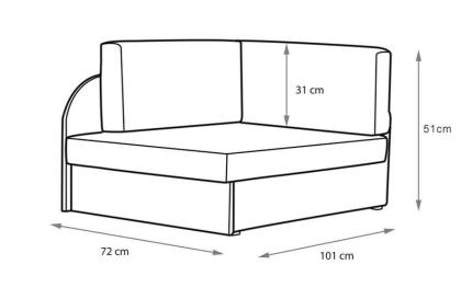 Ecksofa Kindersofa Schlaffunktion Kissen links/ rechts Klappsofa Pony Muster bis