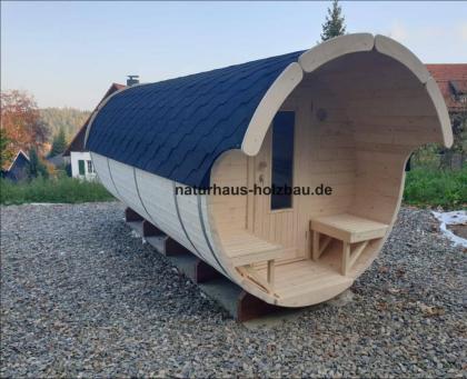 Fasssauna, Saunapod, Saunafass, Gartensauna, Außensauna, Sauna Pod, Campingpod, 