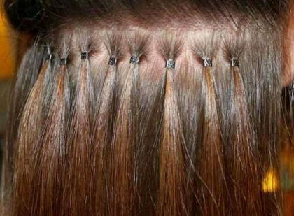 Microring Haarverlängerung Methode Einarbeitung