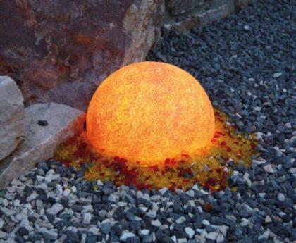 Solar-Pflasterstein, Glas, quadratisch, 4 LED