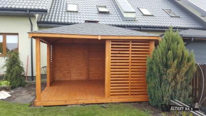 2-ECK GARTENHAUS BERLIN AUS MASSIVHOLZ FÜR AUßENBEREICH GERÄTEHAUS HOLZHAUS 4x5m