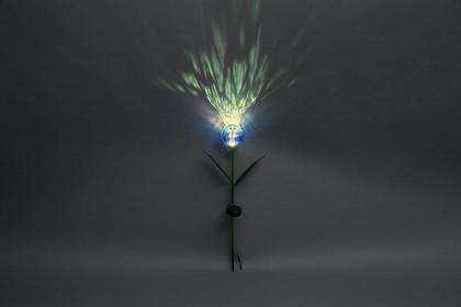 Solar Stableuchte blaue Tulpe, ca. 60 cm, warm-weißer Lichtschein