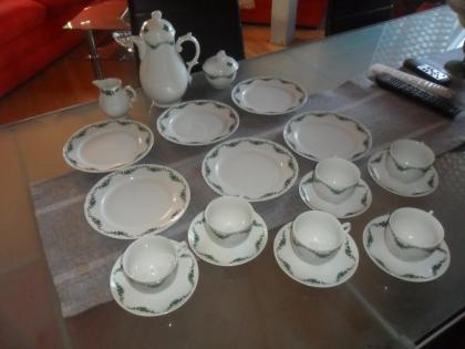 Fürstenberg Schlossgarten Kaffeeservice Grüne Ranke